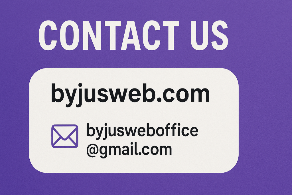 Contact Us Byjusweb